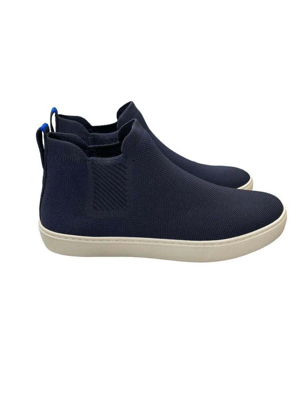 Rothy’s Chelsea Boot High top Knit Pull On Sneakers Navy Blue Size 9